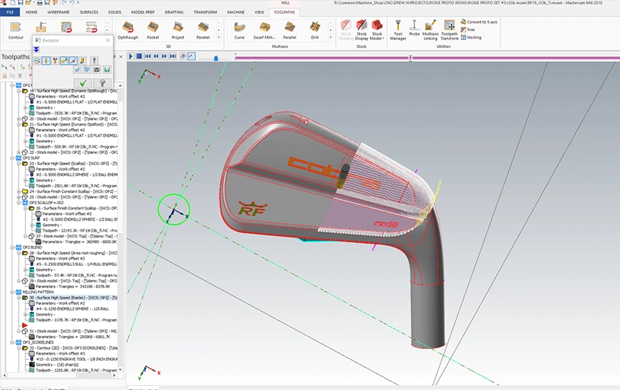 Mastercam Raster Vector Cobra Golf Speeds Prototyping with Mastercam